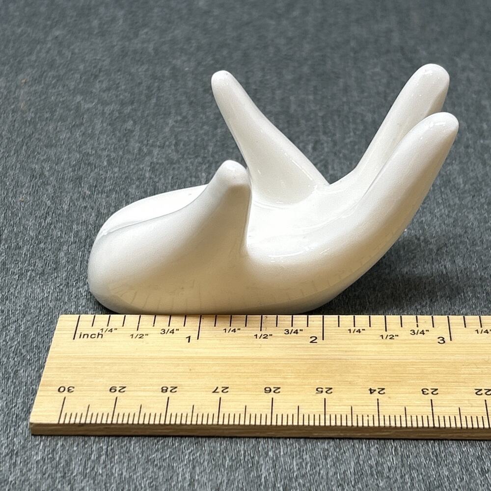 Small Ceramic Hand Figure Ring Holder Vanity Decor Sensual Trinket Dish - Picture 3 of 7